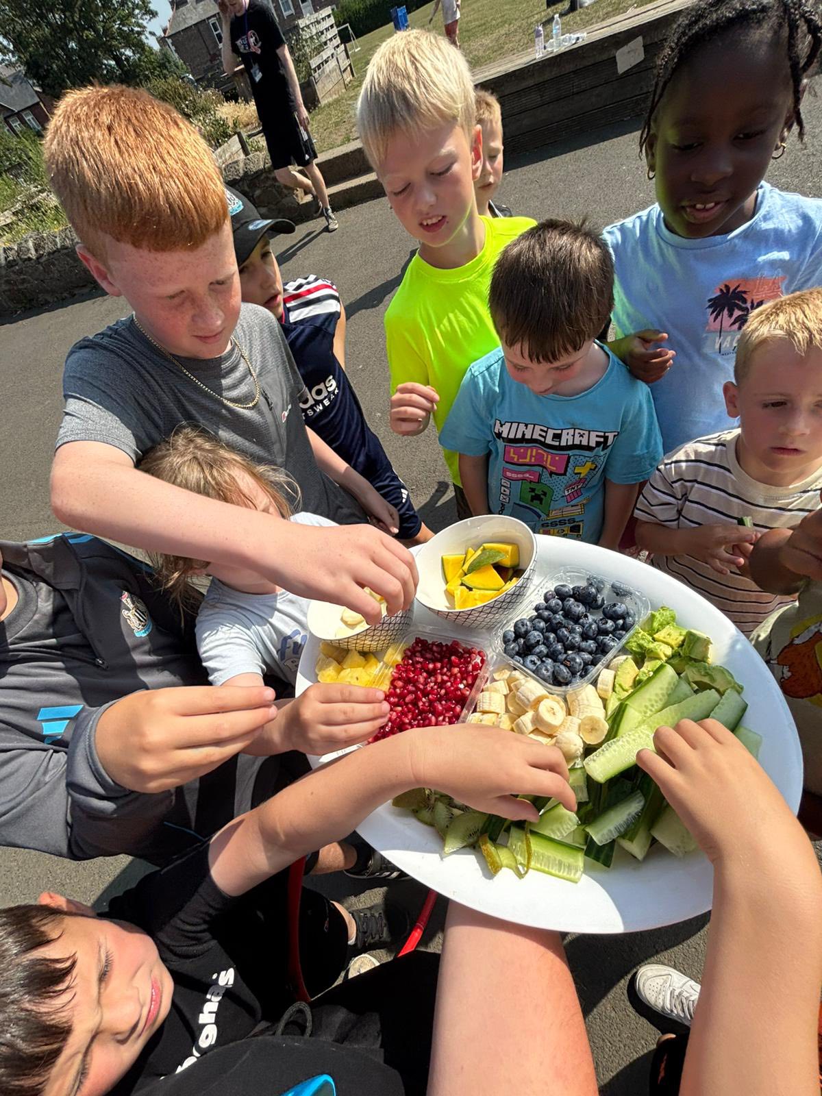 Children making friends